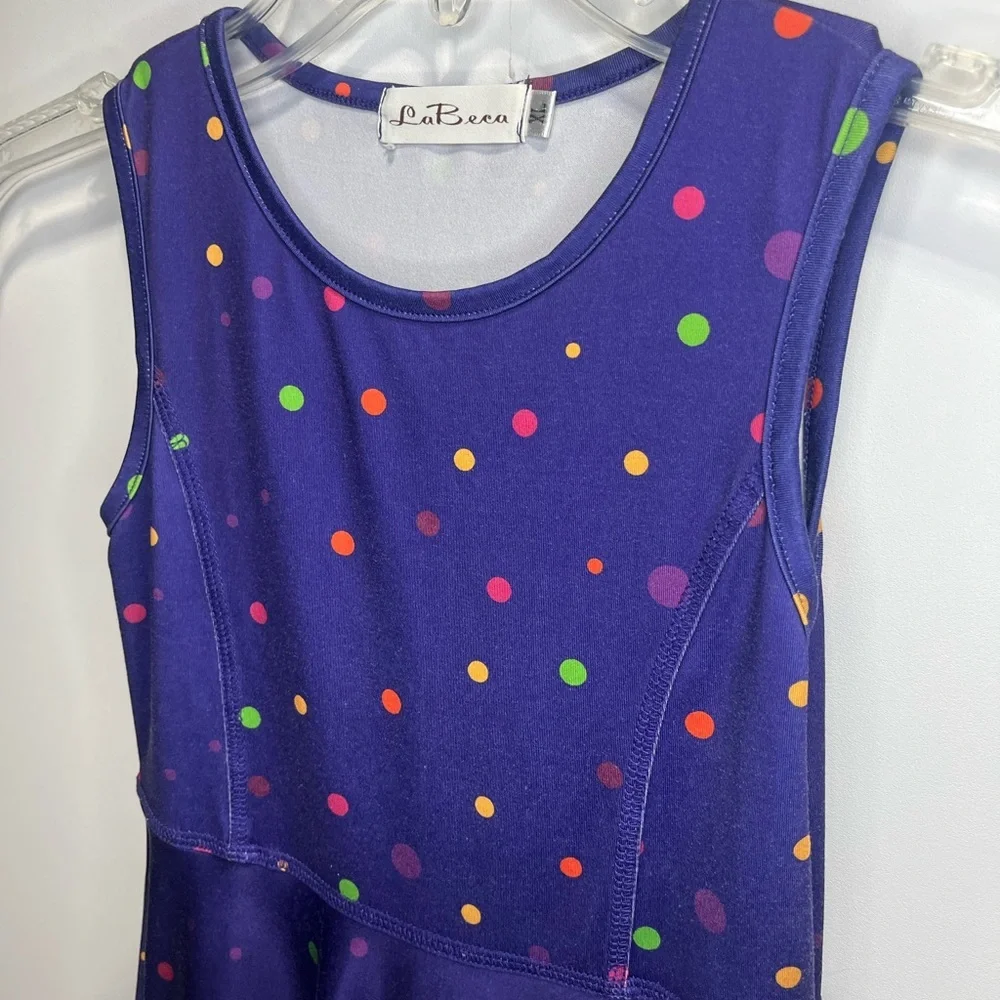 Purple Birthday Dress Balloon Print Kids Casual Size XL